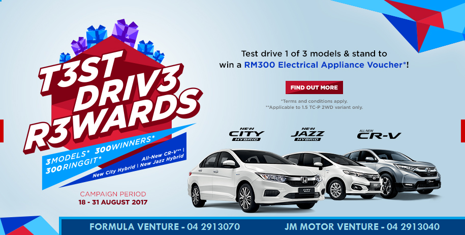 Honda T3st Driv3 R3wards 3 Models 300 Winners Rm300